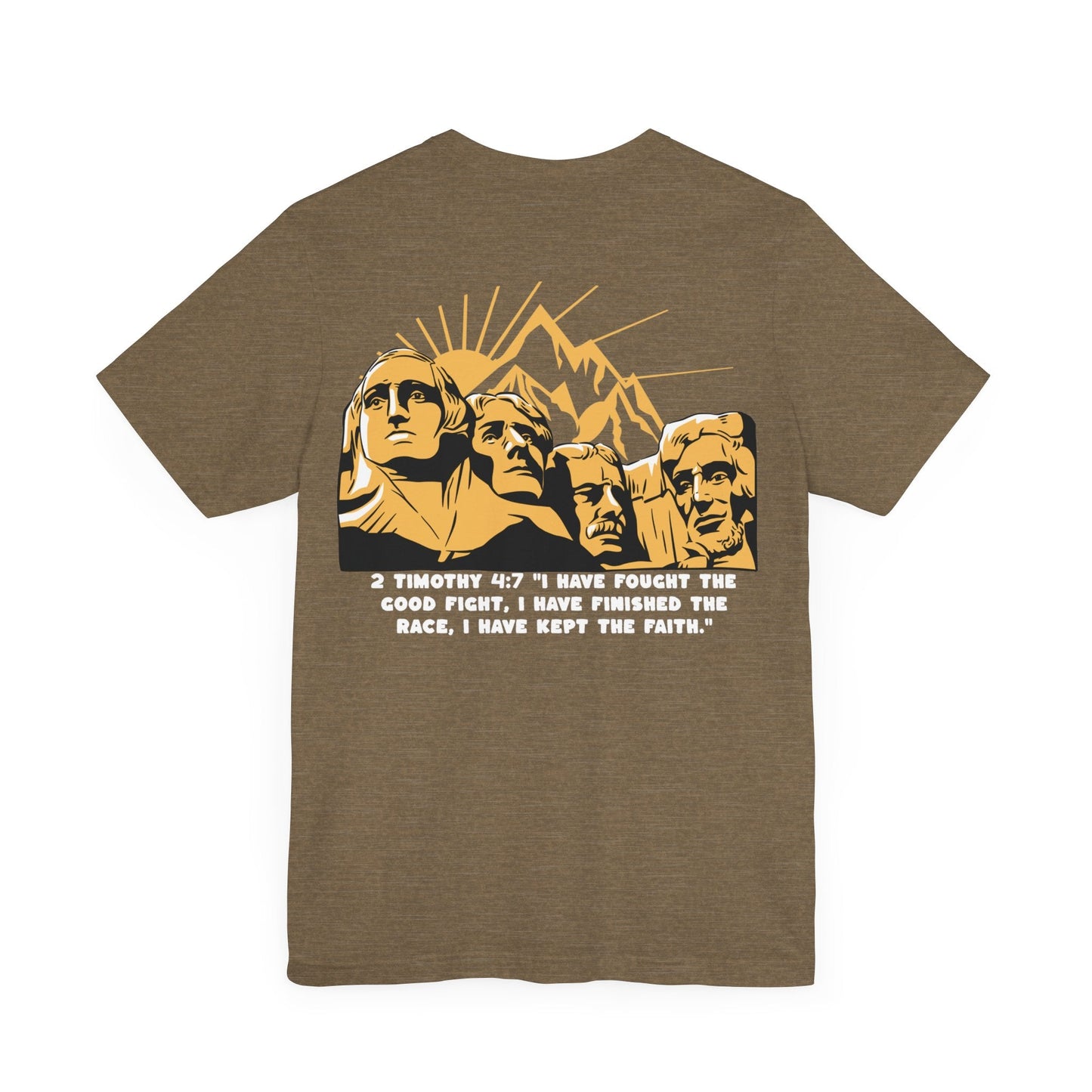 Printify T-Shirt Heather Olive / S 2 Timothy 4:7 Construction T-shirt