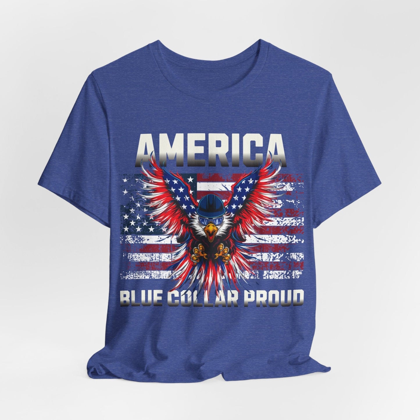 Printify T-Shirt Heather True Royal / S America Blue Collar Proud