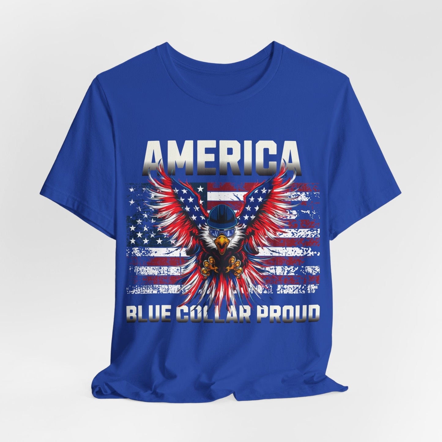 Printify T-Shirt True Royal / S America Blue Collar Proud