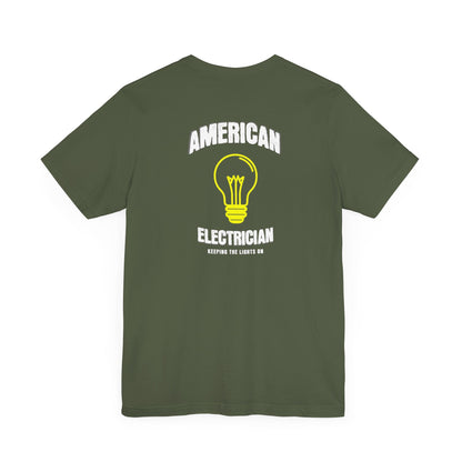 Printify T-Shirt Military Green / S American Electrician T-shirt