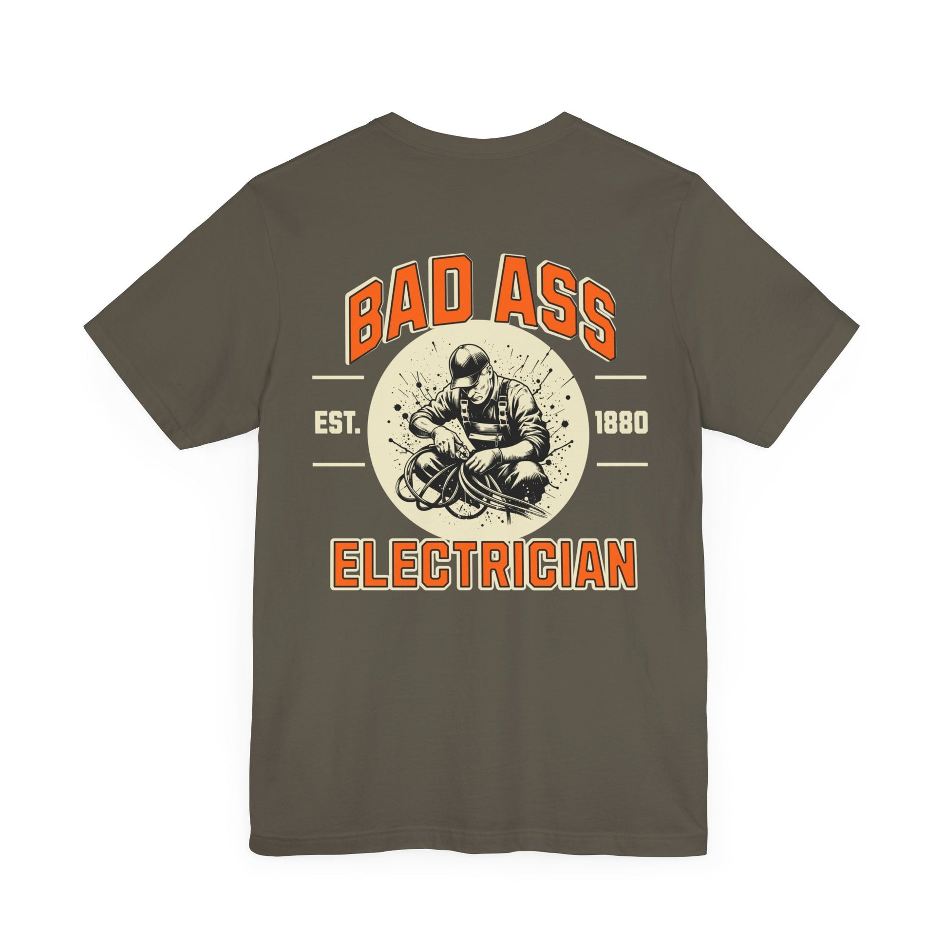 Printify T-Shirt Army / S Bad Ass Electrician 2024