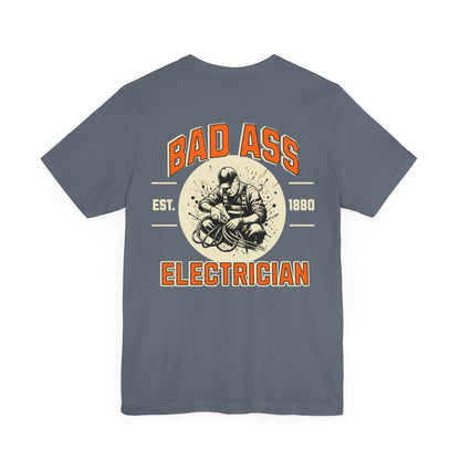 Printify T-Shirt Steel Blue / S Bad Ass Electrician 2024