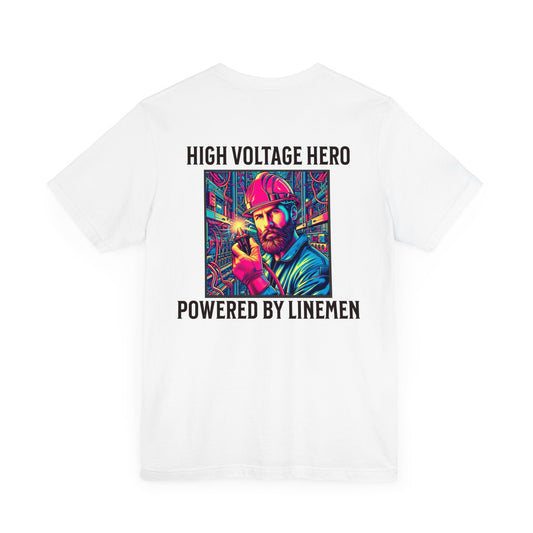 Printify T-Shirt White / S High Voltage Hero T-shirt