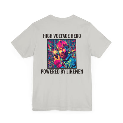 Printify T-Shirt Silver / S High Voltage Hero T-shirt