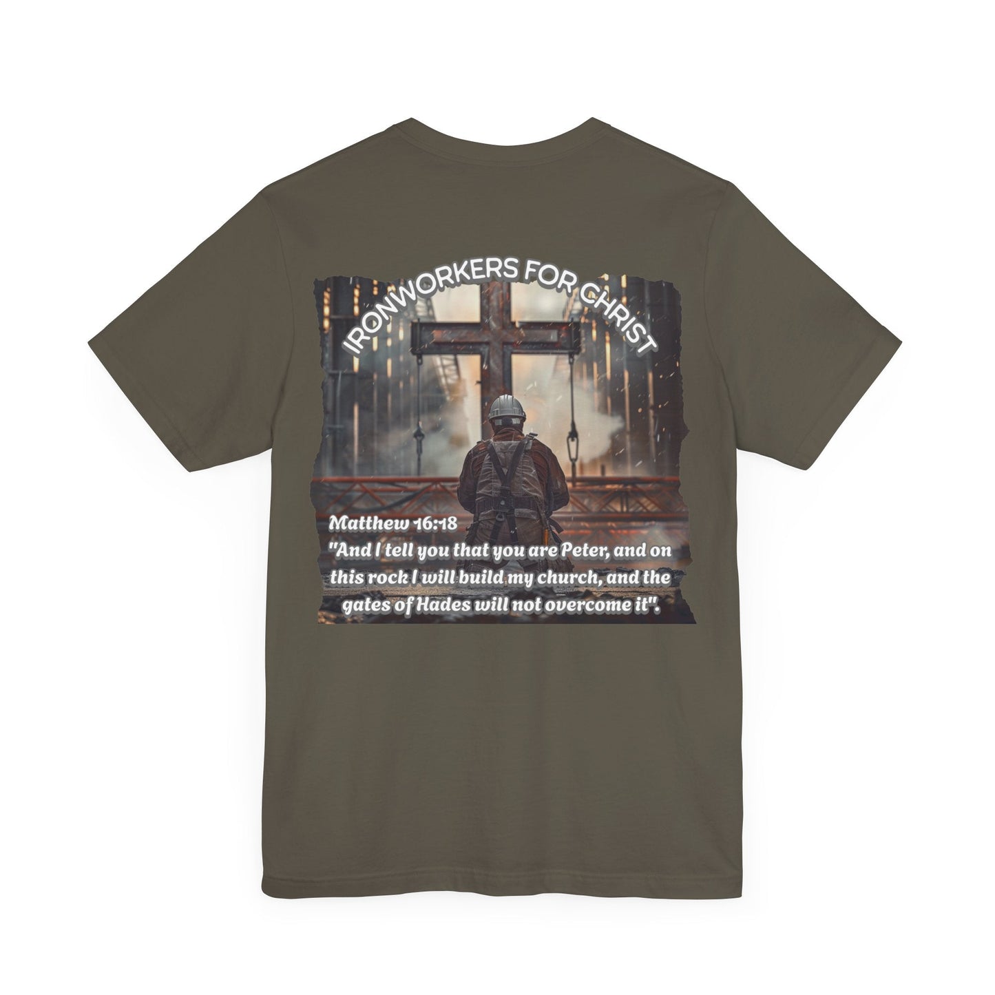 Printify T-Shirt Army / S Iron Workers for Christ Matthew 16:18