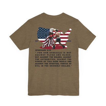 Printify T-Shirt Heather Olive / S The Fighter